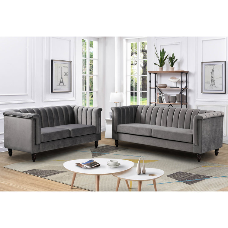 House of Hampton® 2 Piece Velvet Living Room Set & Reviews Wayfair